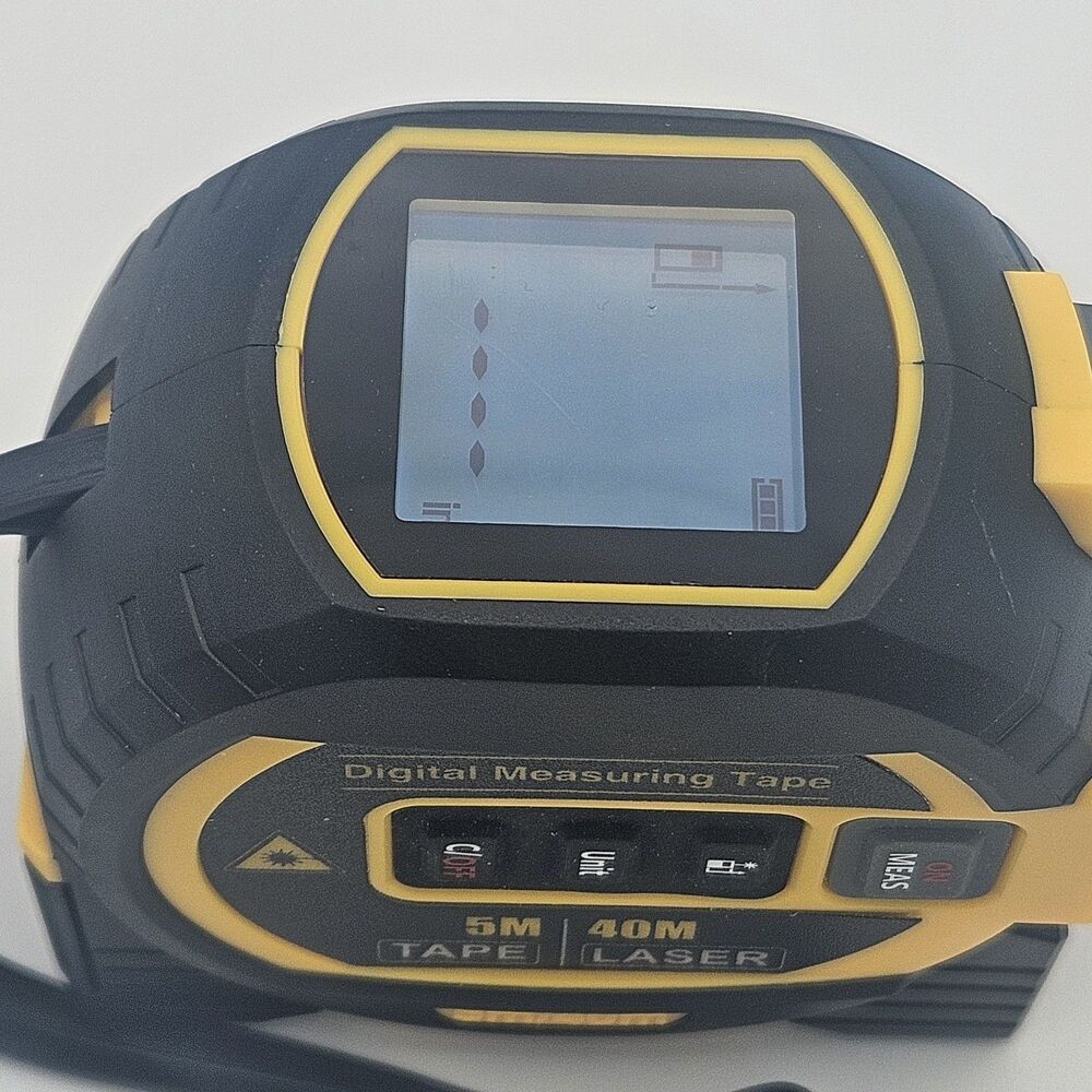 3 In 1  60M Laser Rangefinder 5m Tape Ruler Distance Meter Area/Volume - Picture 2 of 13